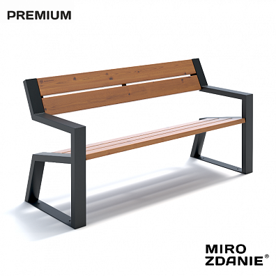 Скамейка садово-парковая MIROZDANIE Mountain 1600 графит