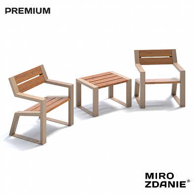 Комплект садовой мебели MIROZDANIE Street Cafe Mountain 740 латте