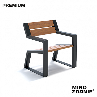 Кресло садово-парковое MIROZDANIE Mountain 740 графит 