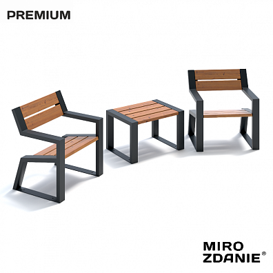 Комплект садовой мебели MIROZDANIE Street Cafe Mountain 740 графит