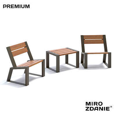 Комплект садовой мебели MIROZDANIE Street Cafe Stone 740 мох