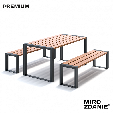 Комплект садовой мебели MIROZDANIE Cafe №1 1600 графит