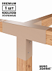 Коннектор для бруса 100x100 TETRA 1 - шт. латте