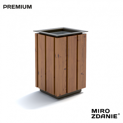 Урна уличная MIROZDANIE Forest 400 мох