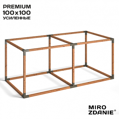 Коннекторы для беседки из бруса 100х100 Double CUBE мох