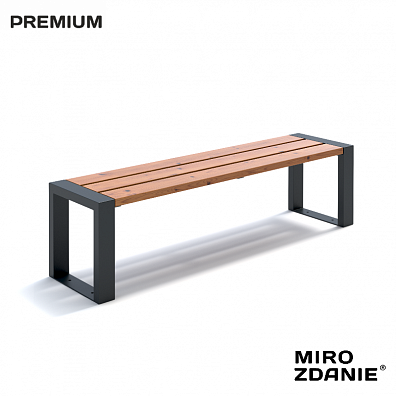 Скамейка садово-парковая MIROZDANIE Forest slim 1600 графит