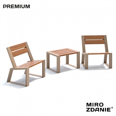 Комплект садовой мебели MIROZDANIE Street Cafe Stone 740 латте